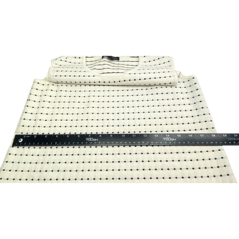 SAKS FIFTH AVENUE Women Dots Strips Sleeveless Midi Dress Sz L White Casual H-7 - Picture 4 of 7